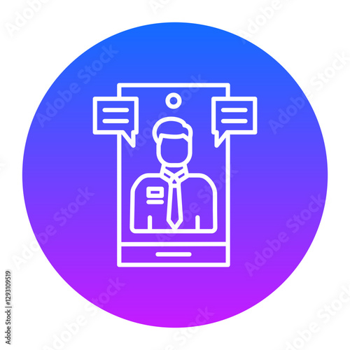 Videocall Discussion Icon