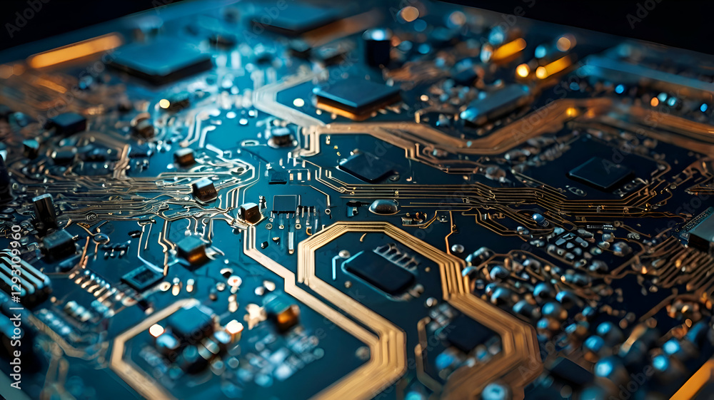 electronic circuit board, Futuristic Neural Circuit Board Showcasing Advanced Technology and Digital Innovation Background electronic circuit board, Futuristic Neural Circuit Board Showcasing Advanced Technology and Digital Innovation Background