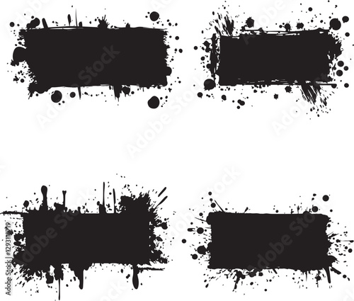 Abstract Organic Rectangle Silhouette Vector
