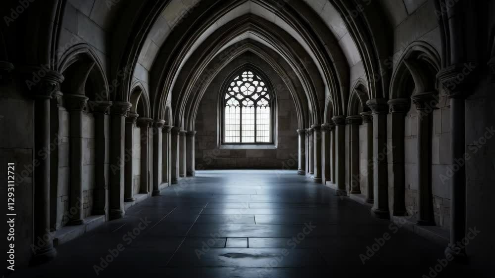 A gothic architectural theme in a catholic church or cathedral, with ornate stone patterns and detailed sculptural elements, typical of Gothic design, showing signs of age and weathering A gothic architectural theme in a catholic church or cathedral, with ornate stone patterns and detailed sculptural elements, typical of Gothic design, showing signs of age and weathering