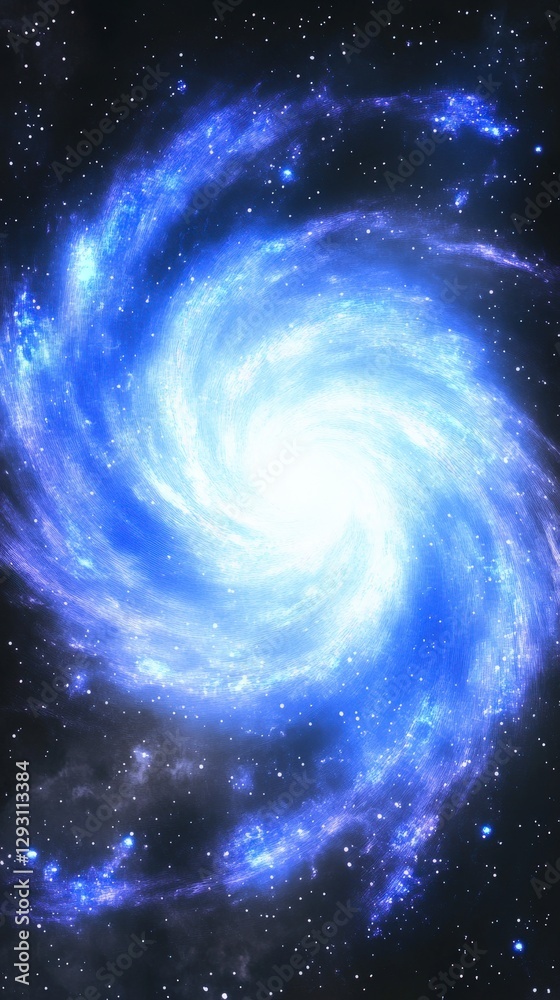 Fototapeta premium Stunning Spiral Galaxy in Deep Space. A mesmerizing cosmic masterpiece showcasing the beauty of the universe. A breathtaking view of celestial bodies and nebulae.