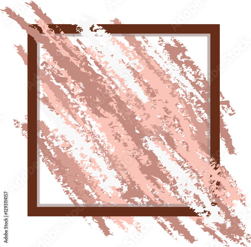 Abstract frame with chalk strokes. grunge paint brush chalk strokes background for quotes