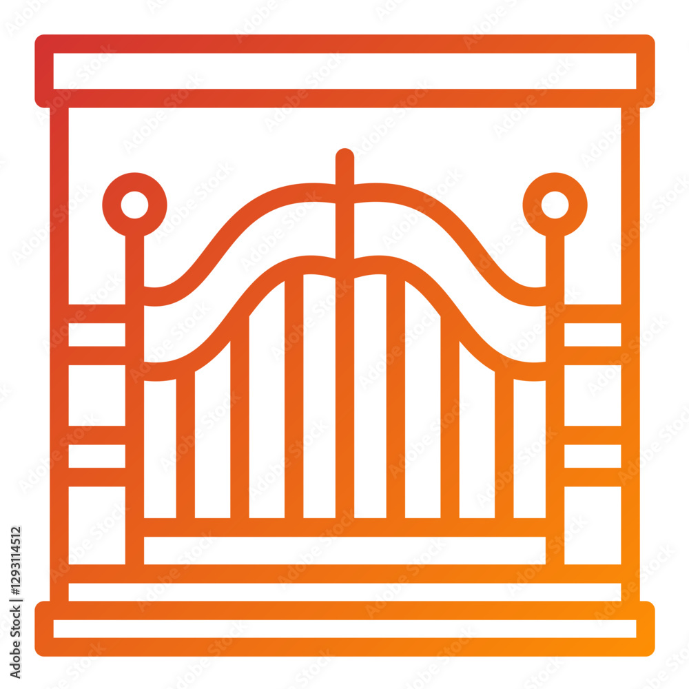 Vector Design Gate Icon Style Vector Design Gate Icon Style