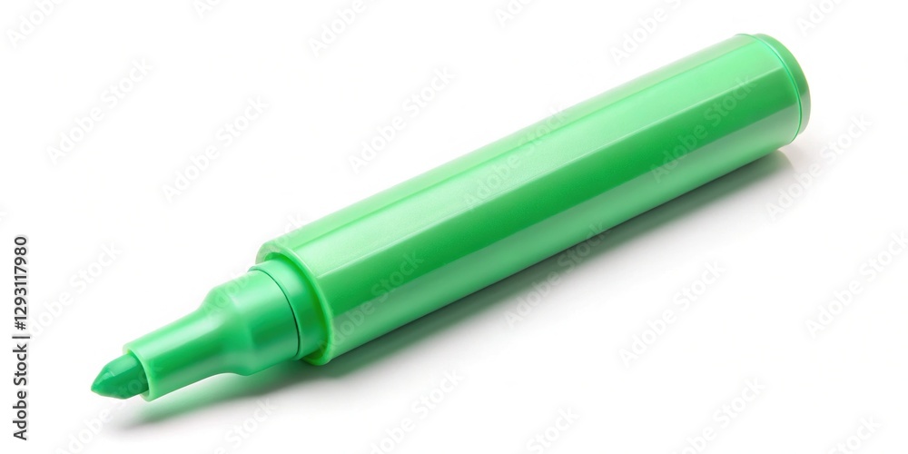 Mint Green Highlighter Pen on White Background - PNG Stock Photo Mint Green Highlighter Pen on White Background - PNG Stock Photo