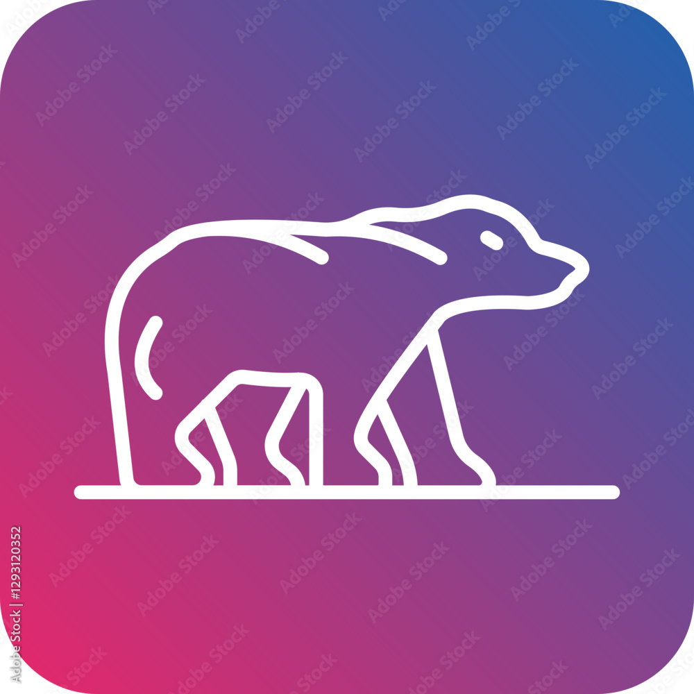 Obraz premium Polar Bear icon style