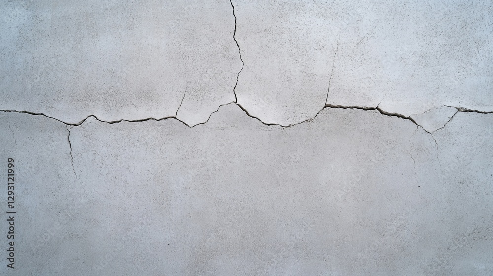 Fototapeta premium Cracked Concrete Wall Texture Background Pattern with Crevices