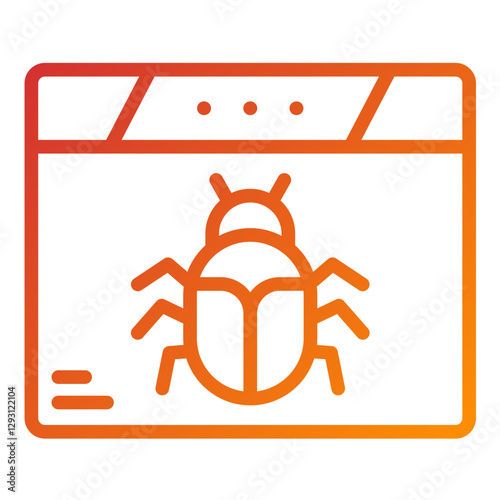 Vector Design Bug Icon Style