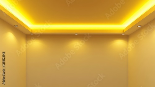 Empty Room with Modern Lighting Design - A Contemporary Interior