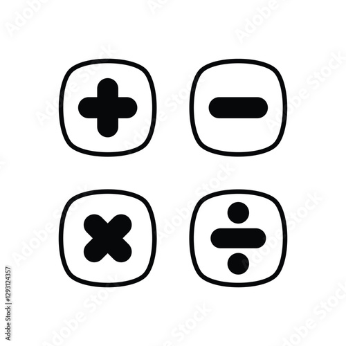 Math Symbols Vector icon