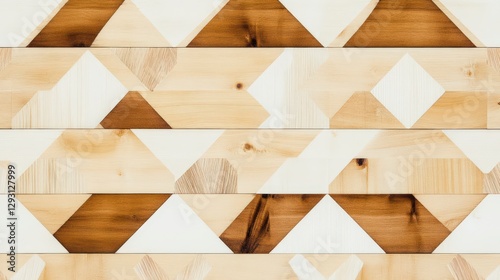 Geometric Wood Paneling Design: A Modern Wall Decor for Contemporary Homes