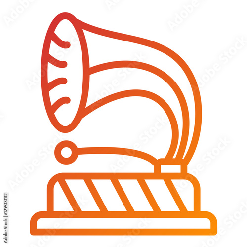 Vector Design Gramophone Icon Style