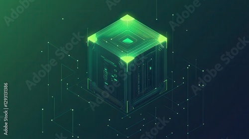Abstract Digital Cube: A Futuristic Technology Visualization