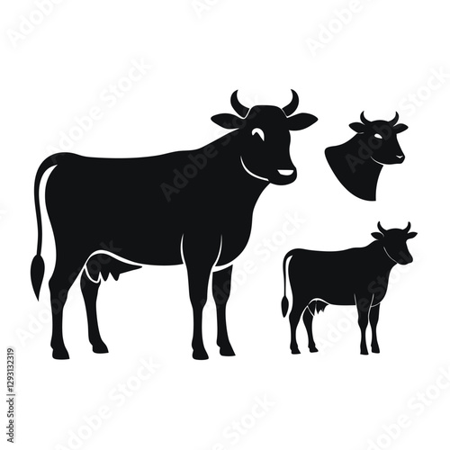black and white cows