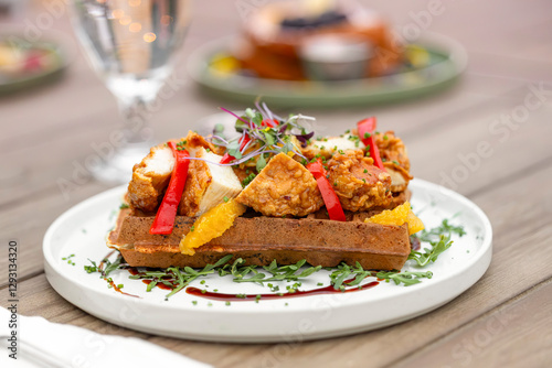Obraz na płótnie meat with vegetables w salonie