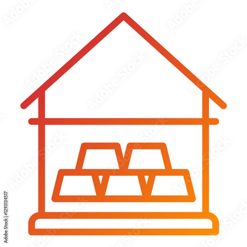 Vector Design Gold Ingots Icon Style
