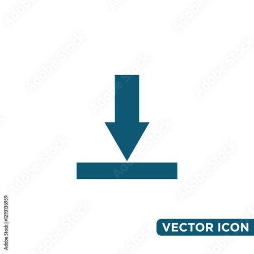 Minimalist Download Icon Design Template 