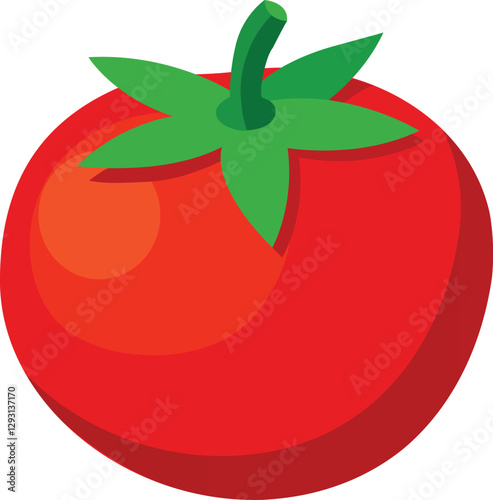 3d tomato icon vector, red tomatoes, fresh tomato vector illustration