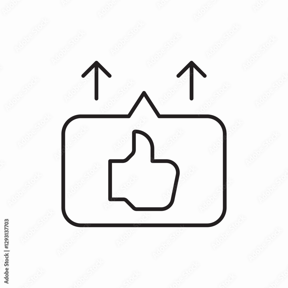 social media likes icon vector sign social media likes icon vector sign