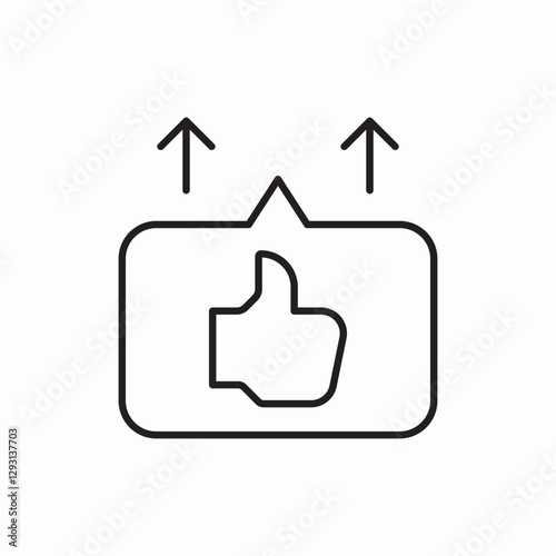 social media likes icon vector sign