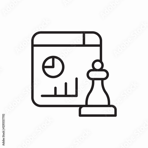 strategy chess growth icon vector sign