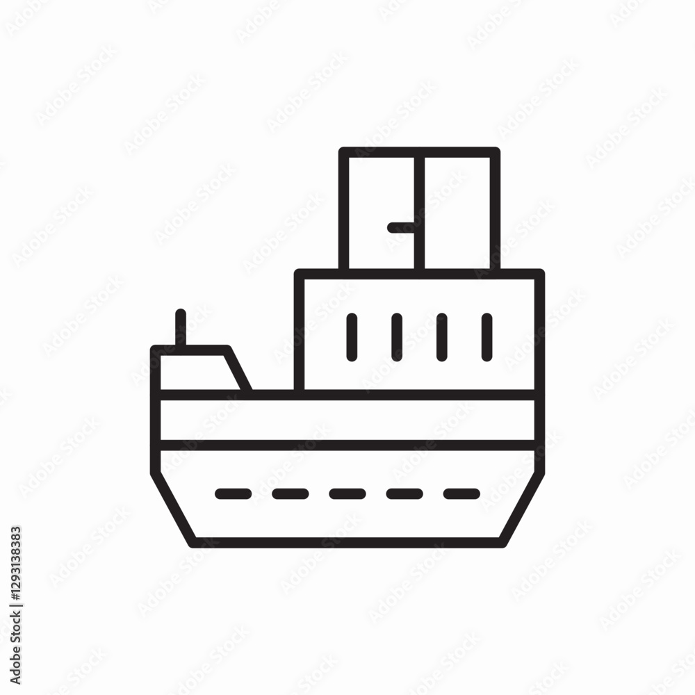 cargo ship transport icon vector sign cargo ship transport icon vector sign