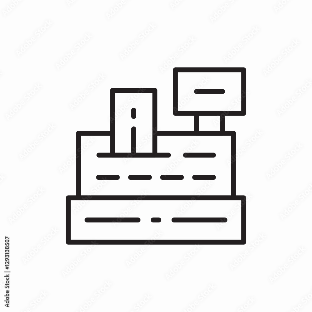 cash register icon vector sign cash register icon vector sign