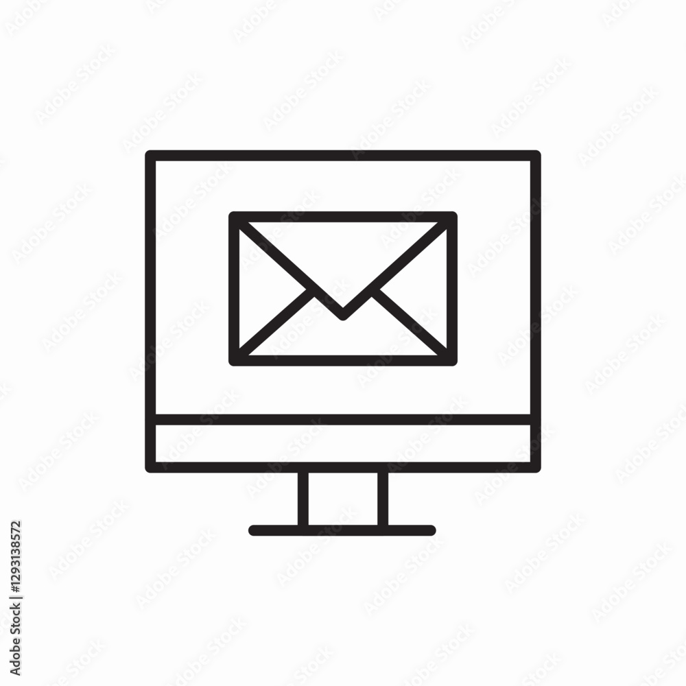 email computer message icon vector sign email computer message icon vector sign