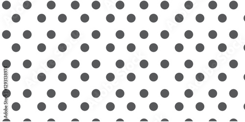 Dots pattern vector. Polka dot background. Monochrome polka dots abstract background. Dot pattern print. Panorama view. Vector illustration