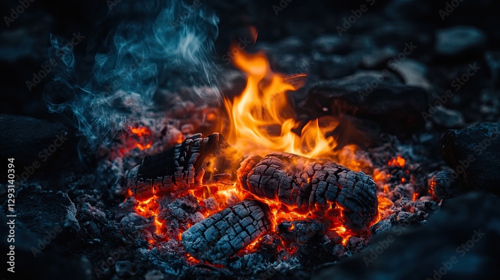 A glowing, flickering fire in the dark, representing the spark that ignites inspiration and new ideas. A glowing, flickering fire in the dark, representing the spark that ignites inspiration and new ideas.