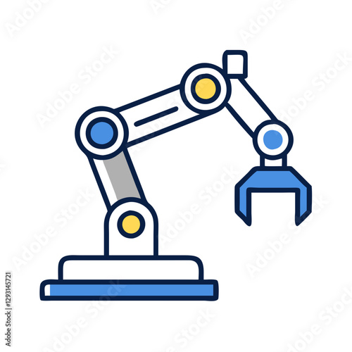 AI Powered Robot Arm working with precision in a clean environment