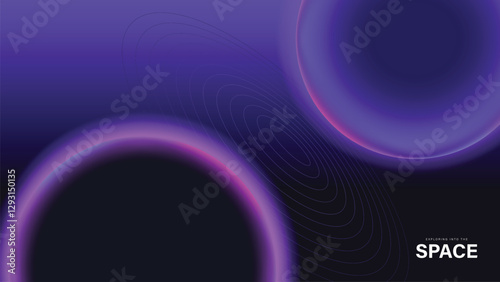 Planet and galaxy Space card vector set. Solar system with galaxy planets, asteroids, jupiter, saturn, mars, moon, ring line solar. Cosmic design for flyer, brochure, background, poster, cover. 