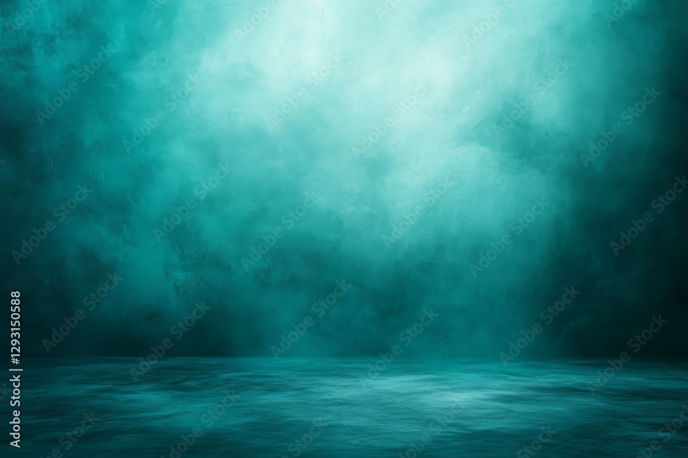 Misty turquoise background with soft textures creating an ethereal atmosphere for artistic displays or events Misty turquoise background with soft textures creating an ethereal atmosphere for artistic displays or events