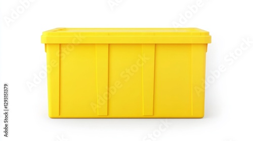 Bright Yellow Storage Chest with Modular Design for Stackable Organization Solutions