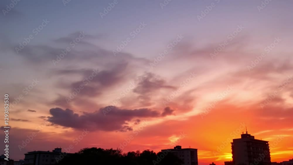Bright golden yellow clouds dazzle the sky at sunrise. Bright red-orange sky, beautiful beyond imagination. drone shooting stunning sky full of colorful cloud. abstract nature background. Bright golden yellow clouds dazzle the sky at sunrise. Bright red-orange sky, beautiful beyond imagination. drone shooting stunning sky full of colorful cloud. abstract nature background.