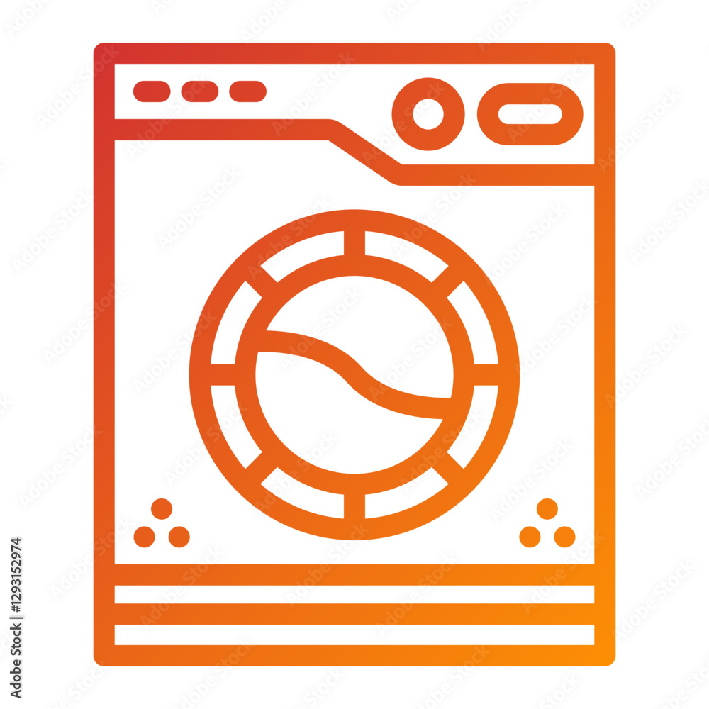 Vector Design Washing Machine Icon Style Vector Design Washing Machine Icon Style