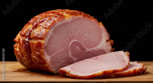 An Easter specialty, the baked ham is perfectly fried and covered in a glistening, caramelized glaze.