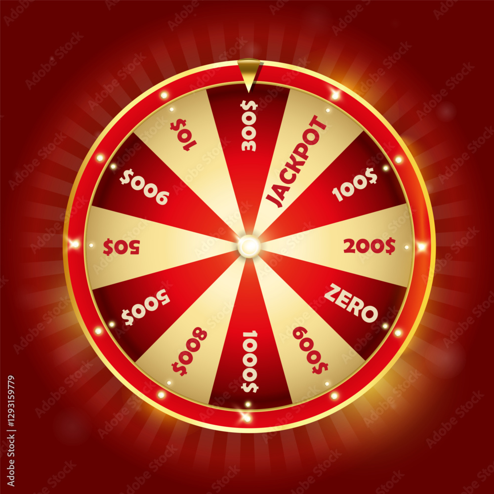 Golden wheel of fortune element design Golden wheel of fortune element design