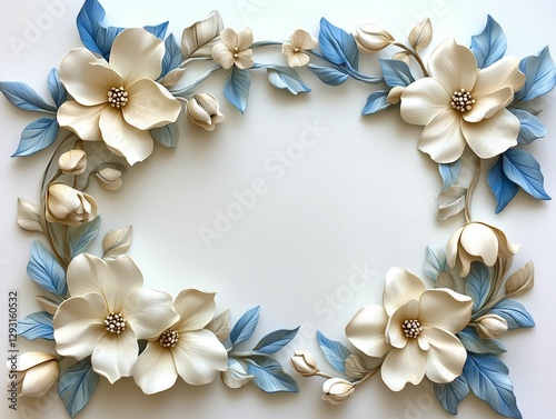 frangipani flower frame