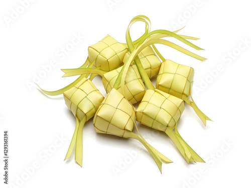 Eid ketupat isolated on white background  photo