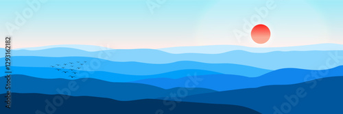The rolling mountains