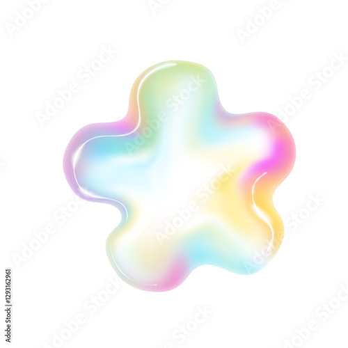 flowers shape soap bubble
