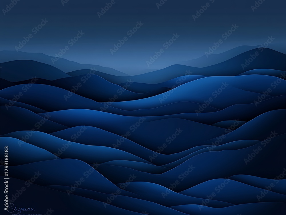 Fototapeta premium Blue Mountains Night Landscape