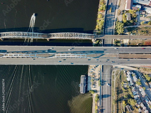 Aerial View of Kyiv, Ukraine – Cityscape and Landscape