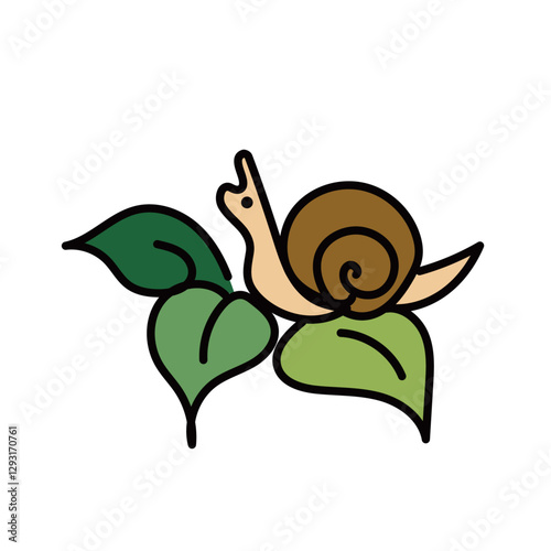 カタツムリのイラスト　カラー
