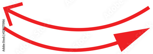 Long arrows icon. Long curved arrow flat stye. isolated on white background eps 10.