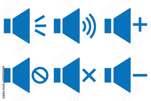 set of sound icon . speaker icon set. ring and silent speaker icon set.  vector illustration.