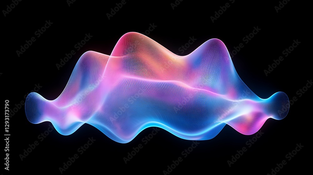 Colorful Abstract Waves with Gradient Light Effects on Black Background for Creative Design Projects Colorful Abstract Waves with Gradient Light Effects on Black Background for Creative Design Projects