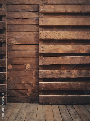Brown wooden wall texture background