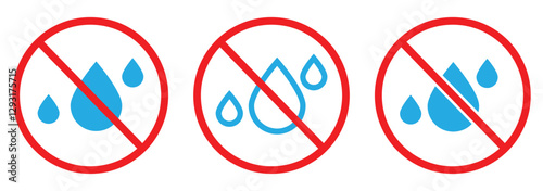 No water drop icon set on white background eps 888. no water icon.