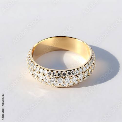gold ring with diamonds